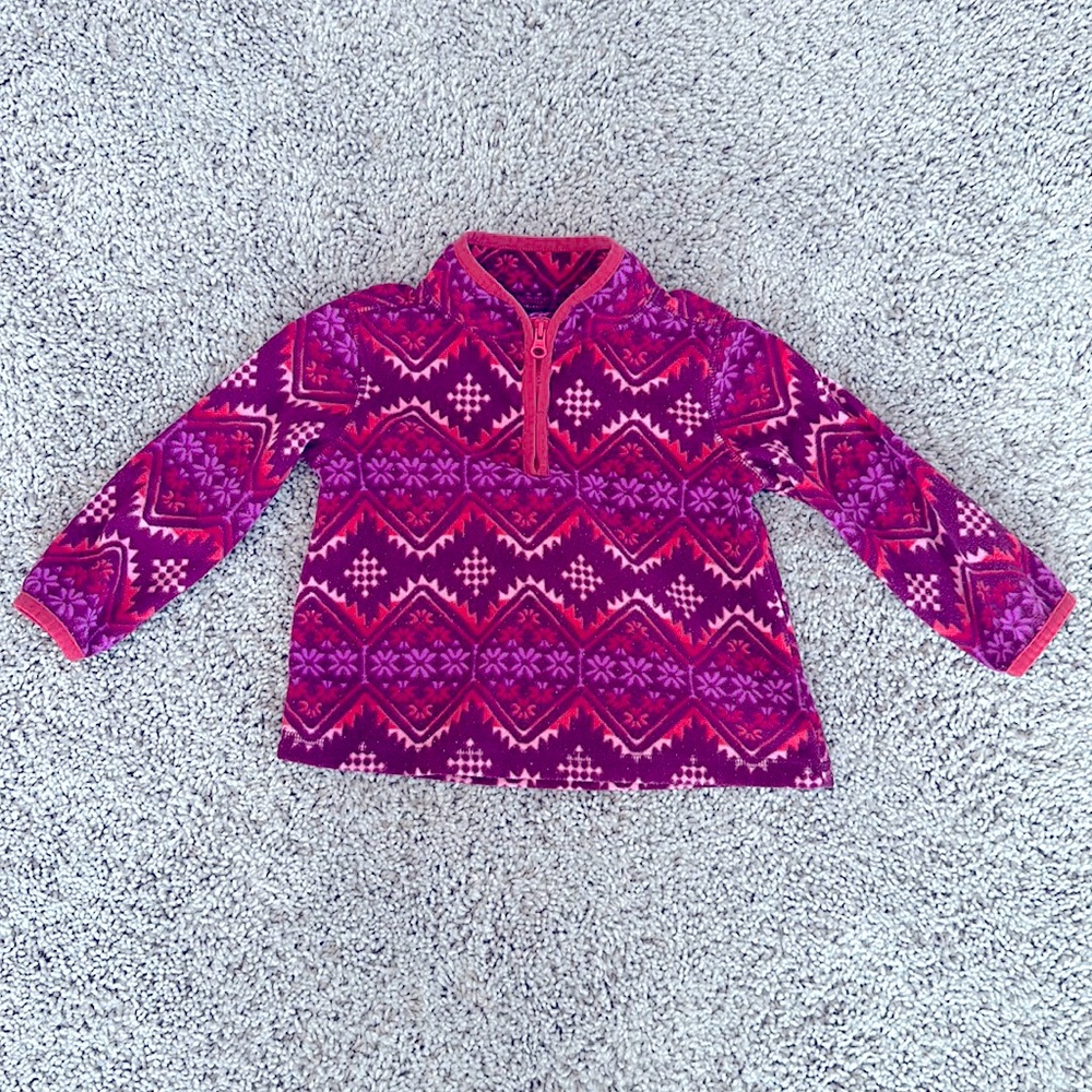 OshKosh Baby Girls 1/4 zip fleece 24m